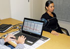 An employee successfully undertaking a pre-employment polygraph examination.